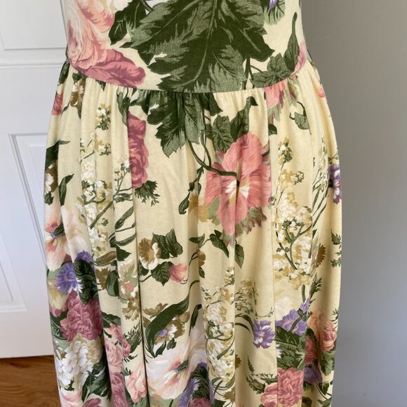 VTG 90s Expo Petite Floral Midi Dress Cottagecore Garden Tea Party Sz 6P - Picture 7 of 16